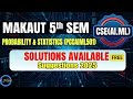 MAKAUT Probability &amp; Statistics (PCCAIML501) Suggestion 5th Sem AIML #makaut #suggestion