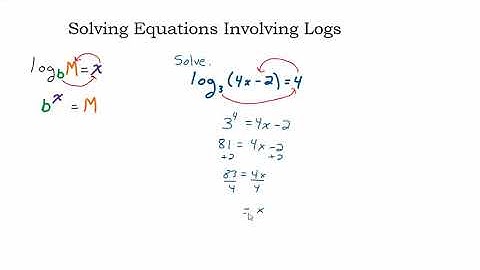 Solving Equation Log Form to Exponential Form
