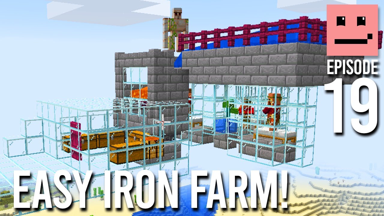 LETS PLAY Minecraft Survival! Episode 19 SIMPLE IRON FARM! YouTube
