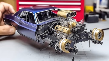 He Spent $7,000 Building RC Dodge Challenger with Fully Functional Engine From Scratch!