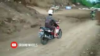 Kocak, Pengendara Supra Tersesat Google Maps Masuk Arena Balap Motor Cross