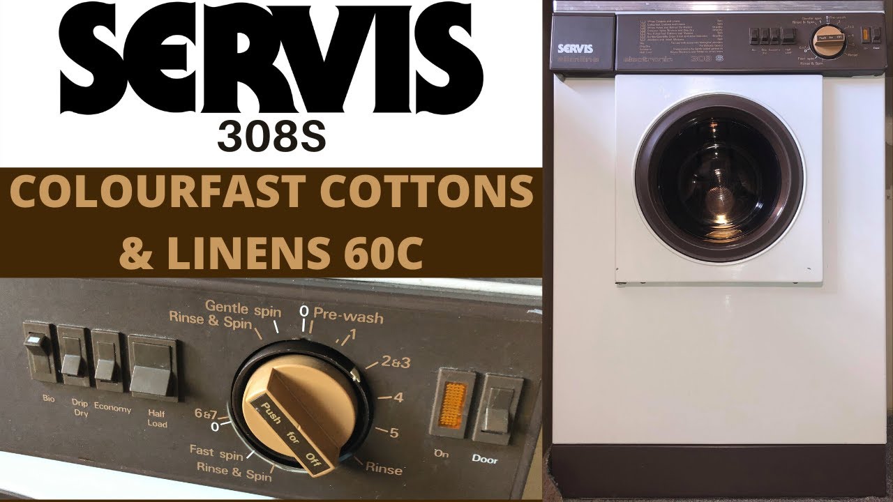 Servis Slimline Electronic 308S Washing Machine - [2] Colourfast Cotton &  Linen 60 - YouTube