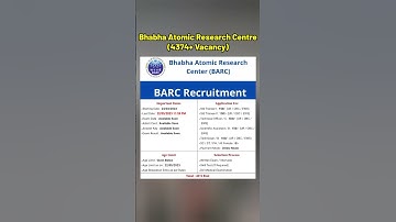 Bhabha Atomic Research Centre (BARC) Recruitment 2023 (4000+ Vacancy)
