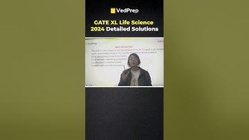 GATE XL Life Science 2024 Paper Solution @VedPrepBiologyAcademy #vedprepshorts #gatequestions