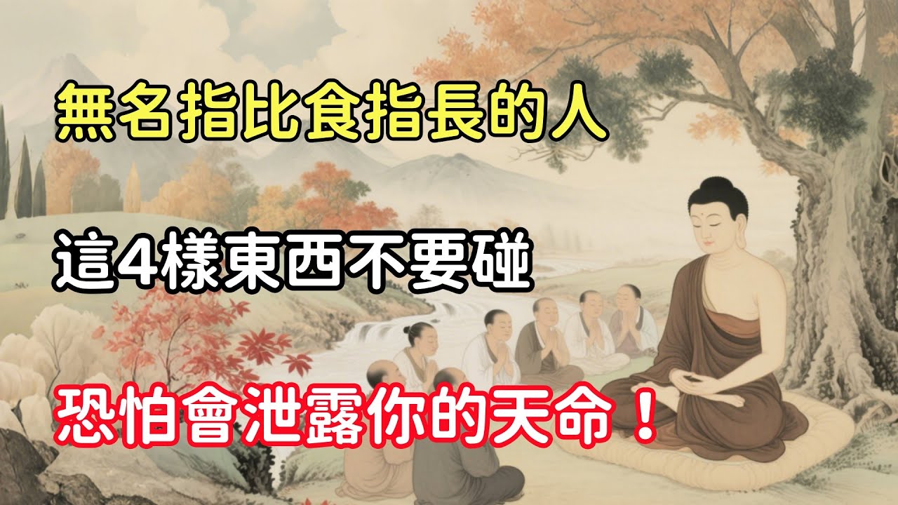 無名指比食指長的人，這4樣東西不要碰，恐怕會泄露你的天命！#佛教 #佛家 #佛法 #佛學知識 #佛學智慧 #修心修行 #佛教文化 #禪悟人生 #傳統文化 #禅意生活  #菩提智慧 #佛法修行  #