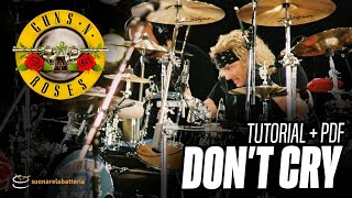 Guns N'Roses - Don't Cry (Tutorial Batteria + Spartito PDF)