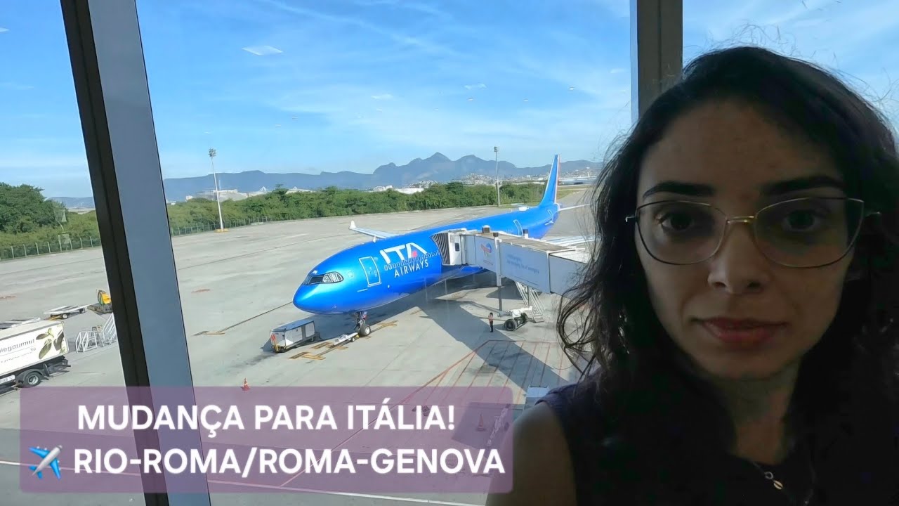 MUDANÇA PARA A ITÁLIA - Voando de ITA Airways RIO-ROMA/ROMA-GENOVA |Vlog