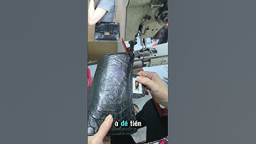 Công đoạn may chiếc túi xách da cá sấu tại xưởng sản xuất Konavis.