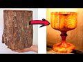 From Log To GOBLET - Woodturning from START to FINISH! ASMR