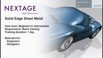 SE Solid Edge Sheet Metal - Course Summary - NEXTAGE