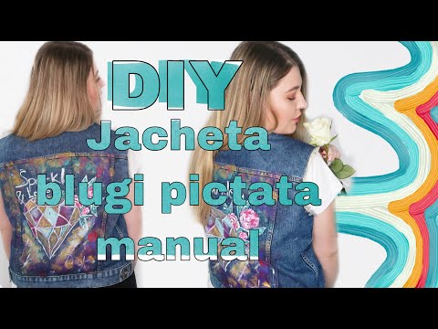 DIY | Jacheta de blugi pictata manual