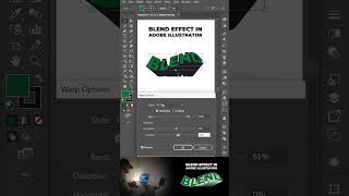 How to create editable Text with Blend Effect in adobe illustrator | #tutorial #graphicdesign #video