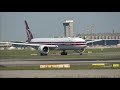 Fra takeoff qatar retro livery boeing 777