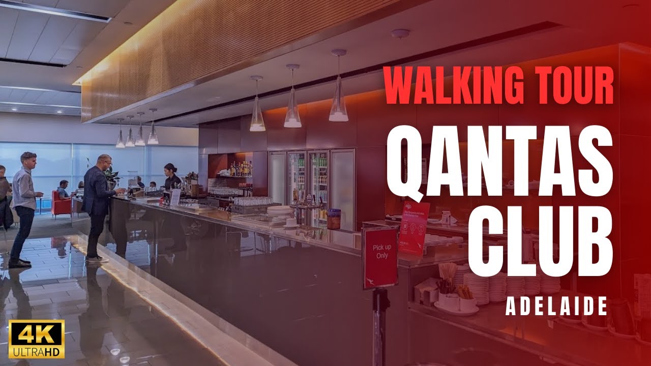 Adelaide Qantas Club Lounge walk through in 2024 (4K UHD) YouTube