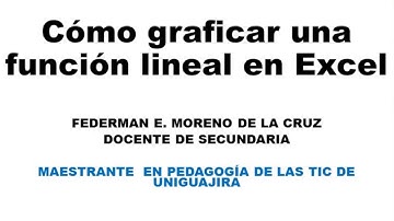 Graficar una funcion lineal en excel