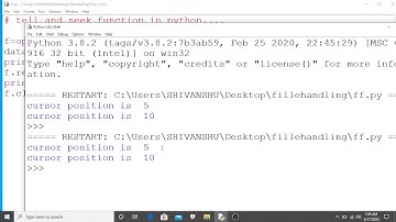 tell and seek function in file handling in python by SHIVANSHU PRASHAR