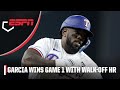 Adolis Garcia WALK-OFF HOME RUN to win Game 1 of World Series | MLB on ESPN