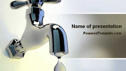 Water Tap PowerPoint Template by PoweredTemplate.com