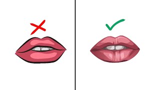 do's & dont's , how to draw vector realistic lips in infinite design.