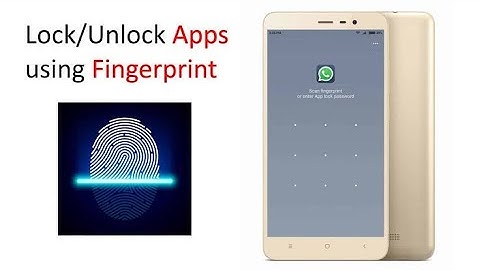 How to set fingerprint applock in redmi note 5 and redmi note 5 pro