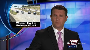 VIDEO: Woman seriously injured in rollover on Loop 1604, Green Mountain Road