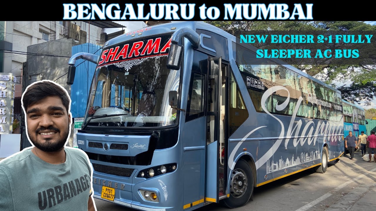 BANGALORE TO MUMBAI BUS JOURNEY in SHARMA TRANSPORTS EICHER AC SLEEPER BUS || FULL DETAILED VLOG