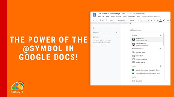 How to use the @ symbol In Google Docs
