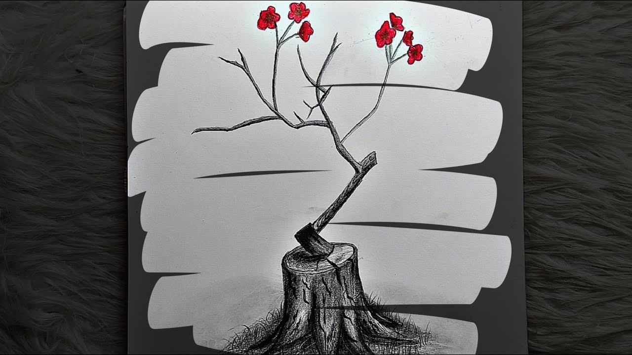 من الألم يخرج الأمل 🌿 | قصة رسم تعبيرية هتلمس قلبك || Easy expressive drawing