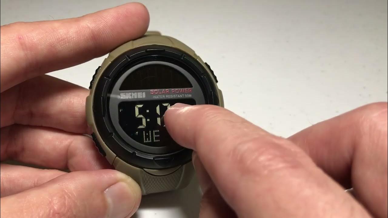 SKMEI Solar (Model 1405) Adjust Time Format (12 vs. 24hr) YouTube