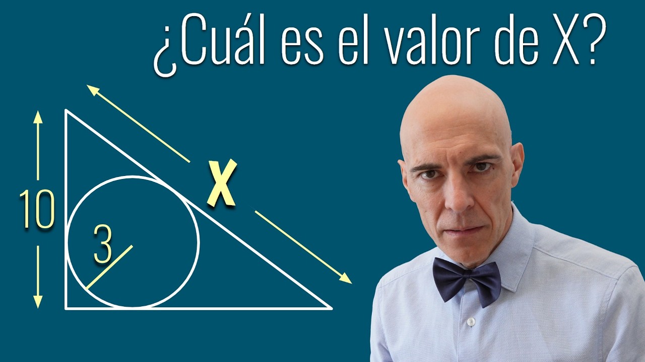 ¿Eres capaz de hallar la hipotenusa de este triángulo rectángulo? Geometría Básica