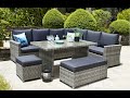 Palma – Corner Rattan Garden Lounge Set – 9 Seater - Dark Grey | Out & Out