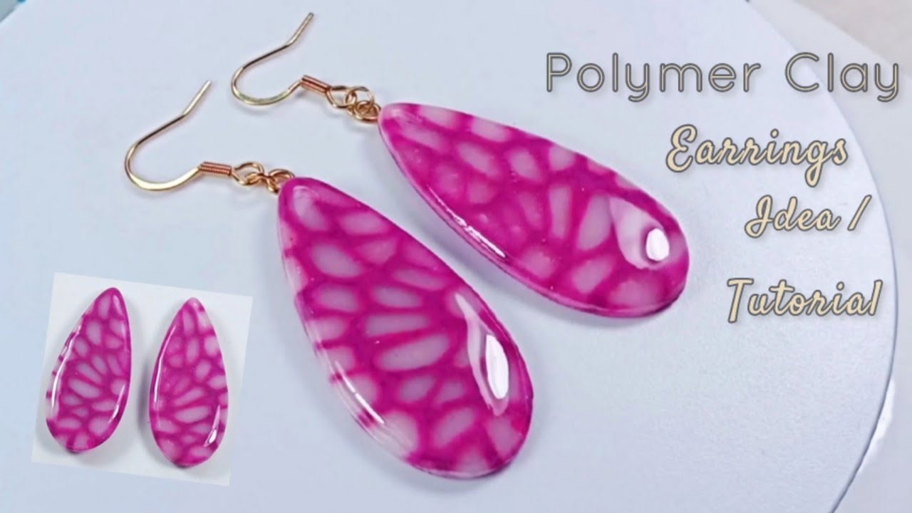Polymer Clay Earrings Idea and Tutorial / Pink Earrings / LoviCraft