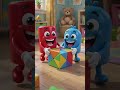 Funny Toy Blocks &amp; Happy Friends 😂 Farmer 3D USA #cartoon #3danimation #shorts #trending