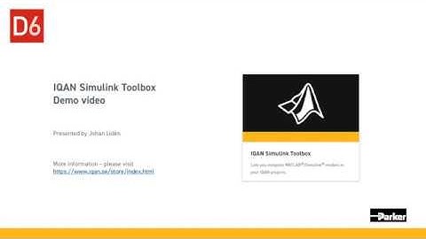 IQAN Simulink Toolbox Demonstration Video | Parker Hannifin