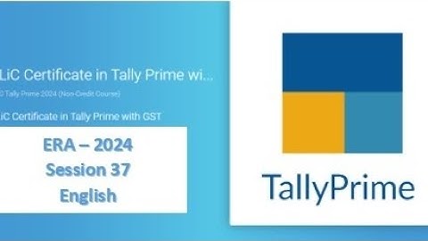KLiC Tally Prime Era Session 37 Questions English Era Session 37