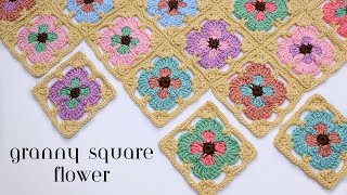 Easy Crochet Granny Square Flower Tutorial | DIY Floral Crochet Pattern by Littlejohn's Yarn 5,160 views 9 months ago 17 minutes