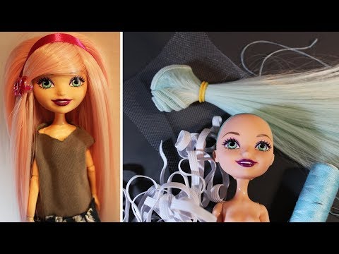 Doll Wig - Making Wig for Doll DIY - Peruka dla Lalki 23