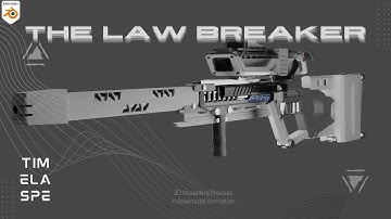 Sci-Fi Weapon The Law Breaker Hybrid Sniper Rifle - 3D Model | Blender