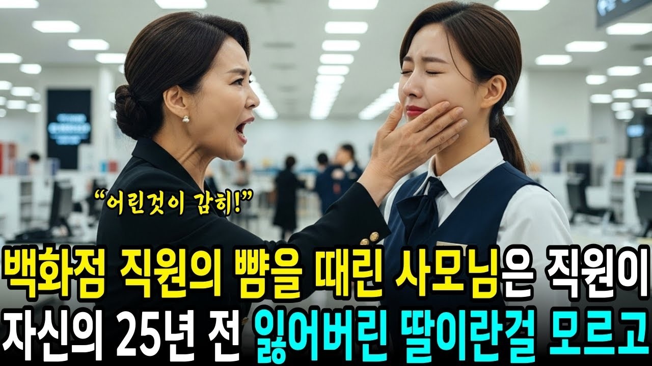 백화점 직원의 뺨을 때린 사모님은 직원이 자신의 25년 전 잃어버린 딸이란걸 몰랐는데      사연라디오   오디오북   삶의지혜