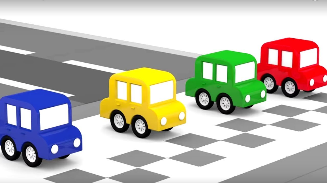 Lehrreicher Zeichentrickfilm Die 4 Kleinen Autos Der Hindernis Parkur Youtube