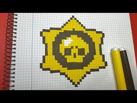 Como Dibujar El Logo De Brawl Stars Pixel Art Tutorial Youtube - modele pixel brawl stars logo