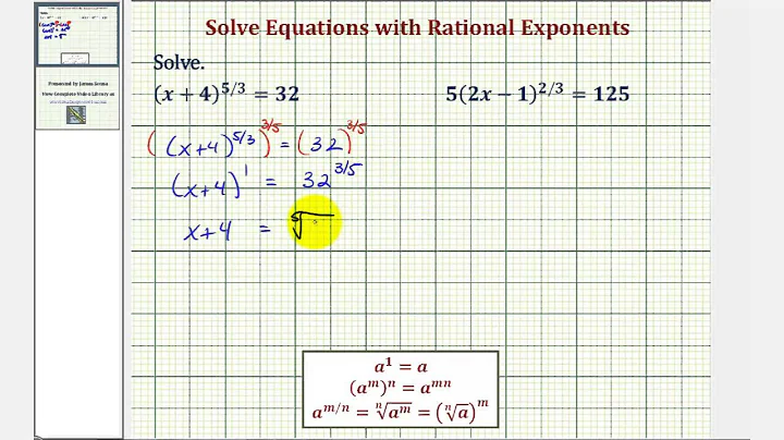 Ex: Solving an Equation with Rational Exponents Using Reciprocal Powers
