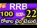 DAY 22 || RRB NTPC , GROUP-D 100 DAYS TIME TABLE