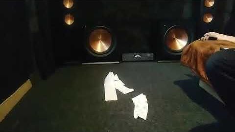 dual klipsch r115sw bass test