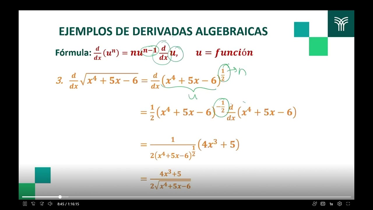 Continuación de Derivadas