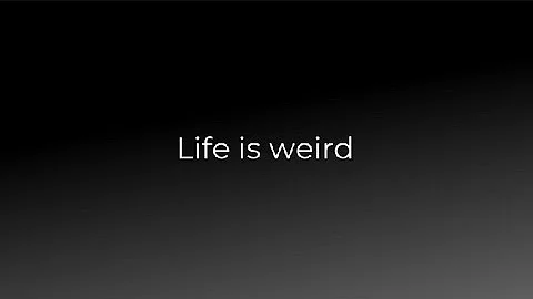 Daniel Cantwell - Life is weird (Official lyric vi...