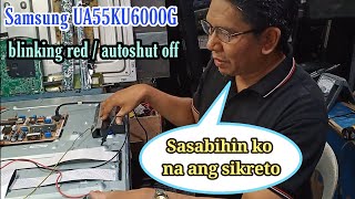 how to repair samsung | UA55KU6000G auto shut off and blinking red light...