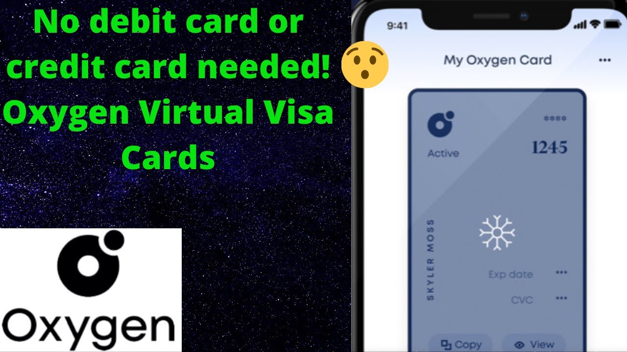 No personal debit or credit card needed| Oxygen Bank Virtual Visa Cards! - YouTube