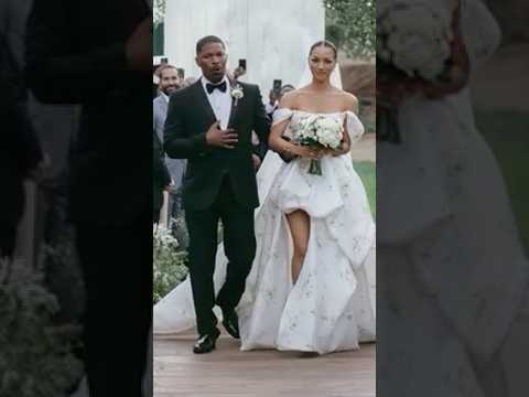 Jamie Foxx Walking His Daughter Corinne Foxx Down the Aisle To Joe Hooten