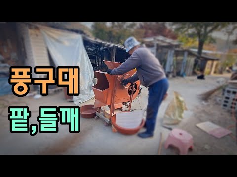 [귀촌귀농] 풍구대,팥,들깨 불기